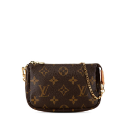 Louis Vuitton AB Louis Vuitton Brown Monogram Canvas Canvas Monogram Mini Pochette Accessoires France