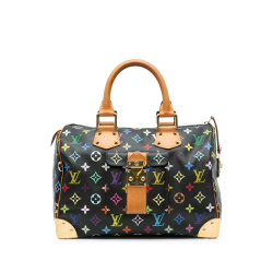 Louis Vuitton B Louis Vuitton Black Monogram Multicolore Canvas Canvas Monogram Multicolore Speedy 30 France