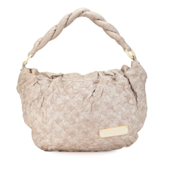 Louis Vuitton B Louis Vuitton Brown Light Beige Lambskin Leather Leather Monogram Olympe Nimbus GM Italy