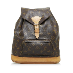 Louis Vuitton B Louis Vuitton Brown Monogram Canvas Canvas Monogram Montsouris MM France