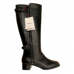 Bally Bottes d'équitation 'Halette' en cuir noir