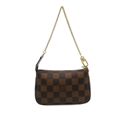 Louis Vuitton AB Louis Vuitton Brown Damier Canvas Canvas Damier Ebene Mini Pochette Accessoires France