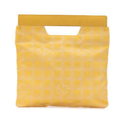 Chanel B Chanel Yellow Nylon Fabric New Travel Line Handbag France