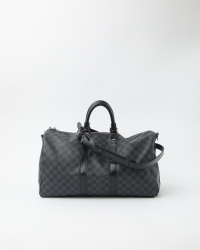 Louis Vuitton Damier Graphite Keepall Bandoulière 45 Weekend Bag