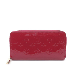 Louis Vuitton B Louis Vuitton Red Vernis Leather Leather Monogram Vernis Zippy Long Wallet Spain