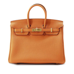 Hermès A Hermès Orange Calf Leather Togo Birkin Retourne 25 France