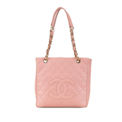 Chanel B Chanel Pink Caviar Leather Leather Caviar Petite Shopping Tote Italy