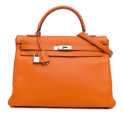 Hermès B Hermès Orange Calf Leather Togo Kelly II Retourne 35 France