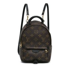 Louis Vuitton B Louis Vuitton Brown with Black Monogram Canvas Canvas Monogram Mini Palm Springs France