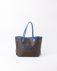 Louis Vuitton Grand Bleu Monogram Ikat Neverfull MM Bag