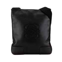 Loewe B LOEWE Black Calf Leather Anagram Crossbody Spain