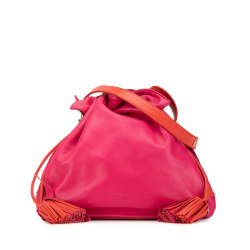 Loewe B LOEWE Pink Dark Pink with Orange Calf Leather Flamenco Tassel 30 Spain