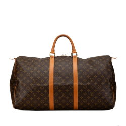 Louis Vuitton B Louis Vuitton Brown Monogram Canvas Canvas Monogram Keepall 55 France