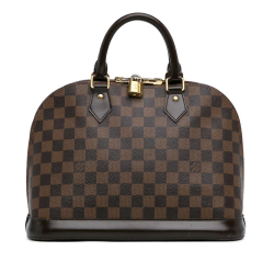 Louis Vuitton B Louis Vuitton Brown Damier Canvas Canvas Damier Ebene Alma PM France