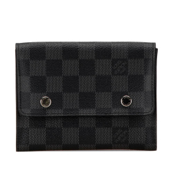 Louis Vuitton AB Louis Vuitton Black Damier Canvas Canvas Damier Graphite Compact Modulable Wallet France