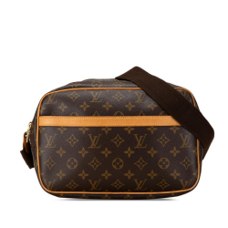 Louis Vuitton B Louis Vuitton Brown Monogram Canvas Canvas Monogram Reporter PM France