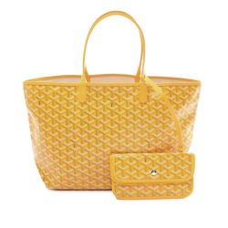 Goyard A Goyard Yellow Mustard Coated Canvas Fabric Goyardine Saint Louis PM France