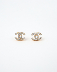 Chanel Coco Mark Rhinestone Earrings