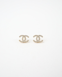 Chanel Coco Mark Rhinestone Earrings