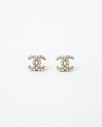 Chanel Coco Mark Pearls Earrings