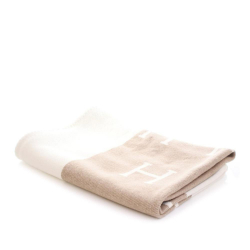 Hermès AB Hermès Brown Beige Wool Fabric and Cashmere Avalon Baby Blanket United Kingdom