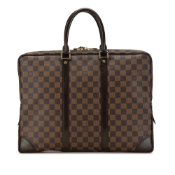 Louis Vuitton B Louis Vuitton Brown Damier Canvas Canvas Damier Ebene Porte Documents Voyage PM France