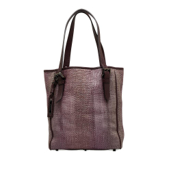 Burberry B Burberry Purple Canvas Fabric Woven Tote China