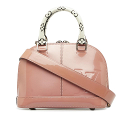 Louis Vuitton AB Louis Vuitton Pink Light Pink with Multi Vernis Leather Leather Vernis Miroir Alma BB France