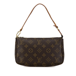 Louis Vuitton B Louis Vuitton Brown Monogram Canvas Canvas Monogram Pochette Accessoires Spain