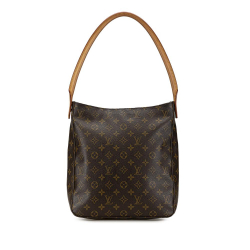 Louis Vuitton B Louis Vuitton Brown Monogram Canvas Canvas Monogram Looping GM France