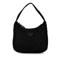 Prada B Prada Black Nylon Fabric Tessuto Shoulder Bag Italy