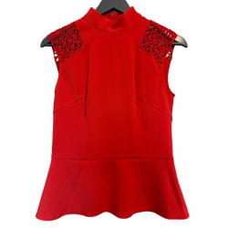 Karen Millen top rouge sans manche