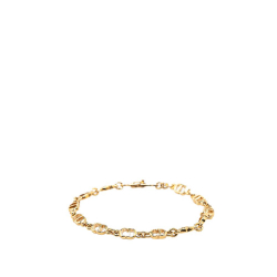 Christian Dior AB Dior Gold Gold Plated Metal CD Logo Chain Bracelet Germany