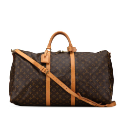 Louis Vuitton B Louis Vuitton Brown Monogram Canvas Canvas Monogram Keepall Bandouliere 60 France