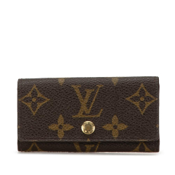 Louis Vuitton B Louis Vuitton Brown Monogram Canvas Canvas Monogram 4 Key Holder France