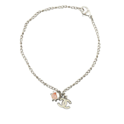 Chanel B Chanel Silver Silver Metal Plated CC Ladybug Charm Bracelet France