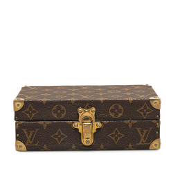 Louis Vuitton B Louis Vuitton Brown Monogram Canvas Canvas Monogram Coffret Domino Trunk Case France