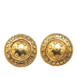 Chanel B Chanel Gold Gold Plated Metal Round Logo Cufflinks France