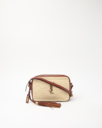 Saint Laurent Lou Camera Raffia Bag