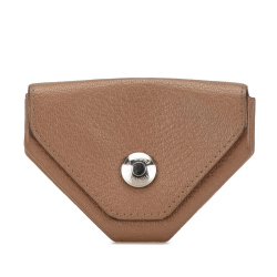 Hermès B Hermès Brown Goatskin Leather Chevre Le 24 Coin Pouch France