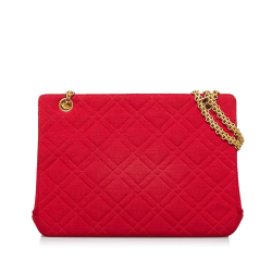 Chanel B Chanel Red Cotton Fabric Quilted Jersey Reissue Frame Bag France