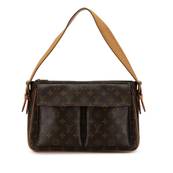 Louis Vuitton B Louis Vuitton Brown Monogram Canvas Canvas Monogram Viva Cite GM France