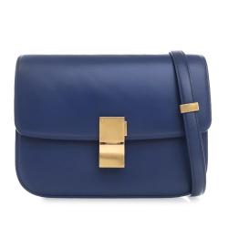 Celine B Celine Blue Midnight Blue Calf Leather Medium skin Classic Box Italy