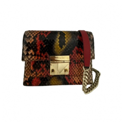 Carolina Herrera red python print bag