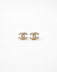 Chanel Coco Mark Rhinestone Earrings