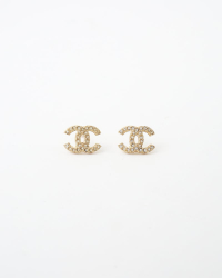 Chanel CC Rhinestone Earrings