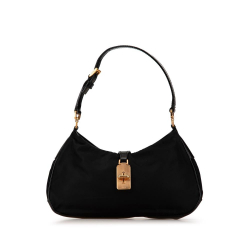 Prada B Prada Black Nylon Fabric Tessuto Shoulder Bag Italy