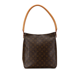 Louis Vuitton B Louis Vuitton Brown Monogram Canvas Canvas Monogram Looping GM France