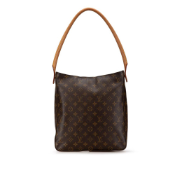 Louis Vuitton B Louis Vuitton Brown Monogram Canvas Canvas Monogram Looping GM France