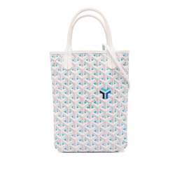 Goyard AB Goyard White Coated Canvas Fabric Goyardine Poitiers Claire Voie France